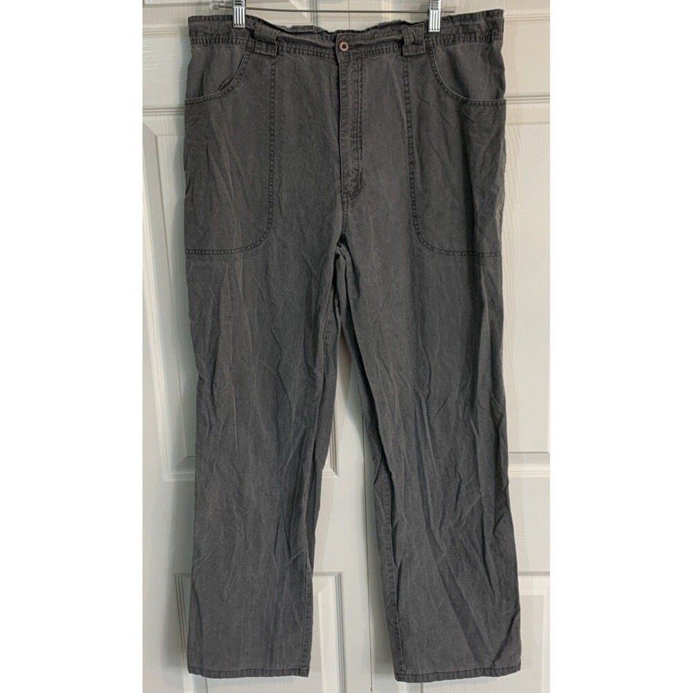Vintage Tivoli Mens 38 Cotton Utility Pants Gray Straight Leg Grunge Skater
